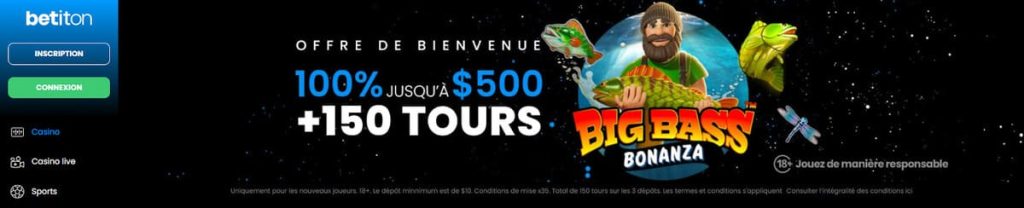 Betiton Casino bonus bienvenue