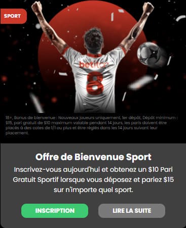 Betiton Casino bonus bienvenue sport