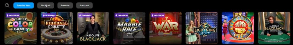 Betiton Casino jeux live