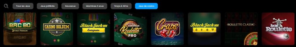Betiton Casino jeux table